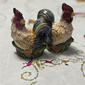 Decorative Rooster Figurine Set - Multicolor